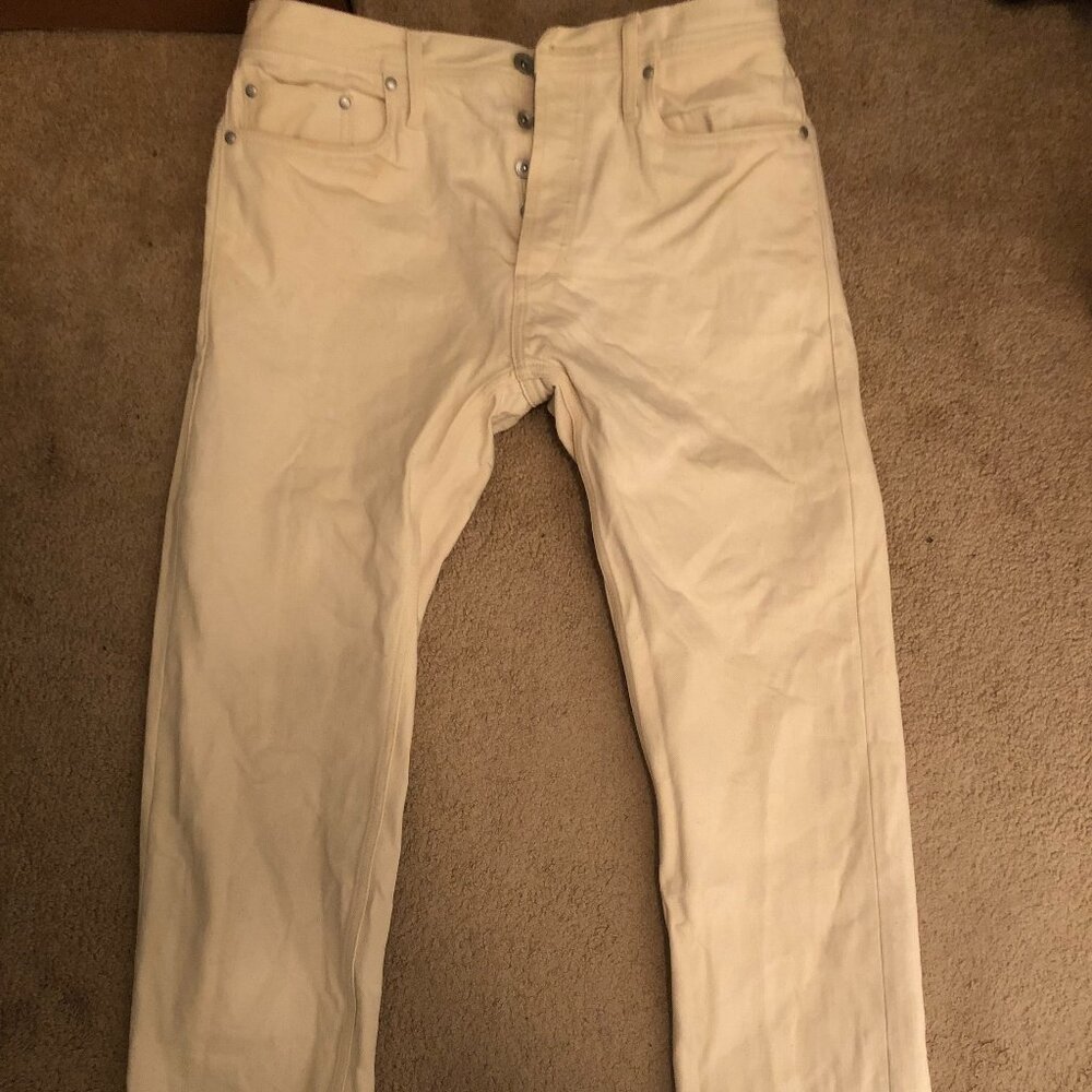 Unbranded Brand Jeans (UB297) Tapered Fit - 13.5oz Ecru - Waist 36X34